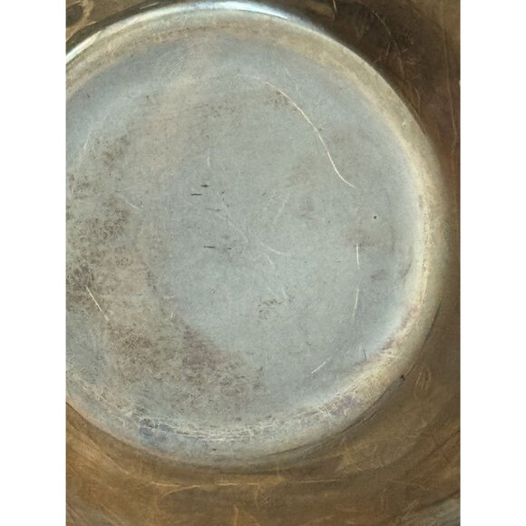 Vintage Amber Glass Bowls Set Of 2 With Intricate Floral Designs - 6" Diameter D - Picture 7 of 11